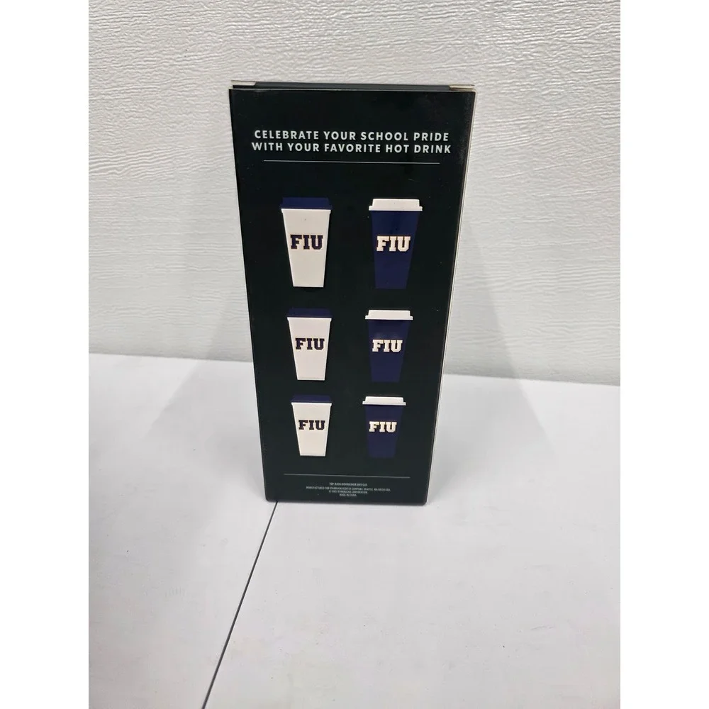 Starbucks FIU Florida International University Reusable Hot Cups 6 Pack 16oz New